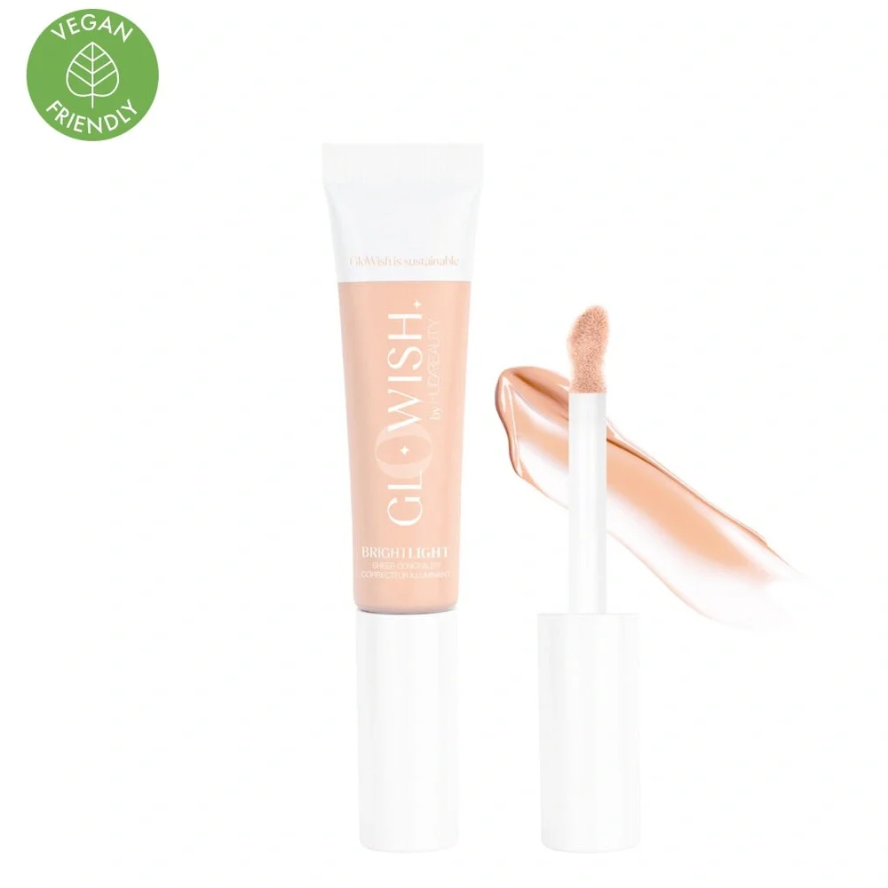 GloWish by Huda Bright Light Hydrating Sheer Vegan Concealer in Fair Light 02